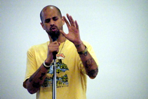 Marc Marcel Speaks at Poetry Slam