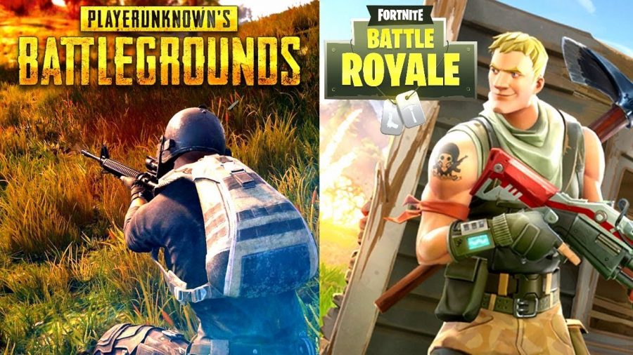 Side by side in game art of the two popular battle royale games.