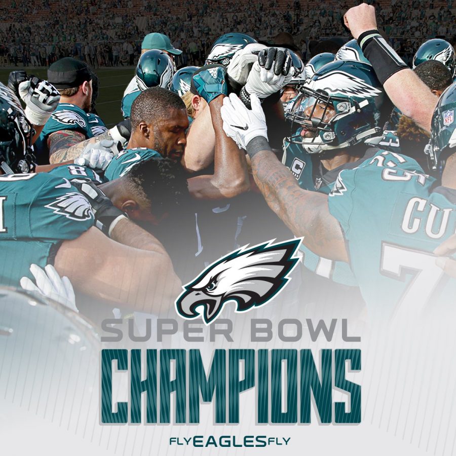 Philadelphia Eagles win their first Super Bowl in 2018.